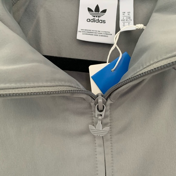 Grey red white blue large trefoil track jacket - Picture 5 of 7